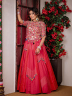 Rani Queen Hand Work Chaniya Choli – Cotton Khadi Lehenga Set