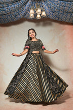 Black Golden Lehenga