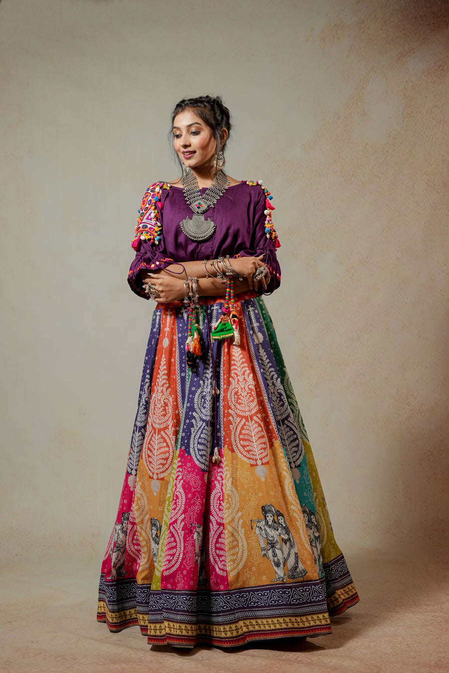 Purple Multi Lehenga Choli