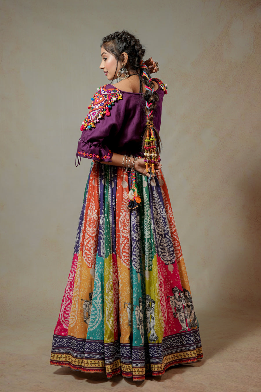 Purple Multi Lehenga Choli