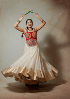 Red White Lehenga Choli