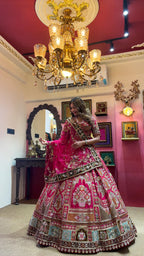Pink Peacock Bridal Lehenga