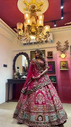 Pink Peacock Bridal Lehenga