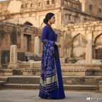 Royal Blue Bandhani Anarkali Suit for Women