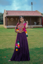 Purple and Pink lehenga