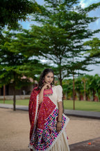 Off-White Red Lehenga