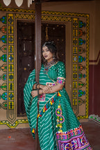 Green Bandhani Piece