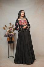 Black Kachi Lehenga