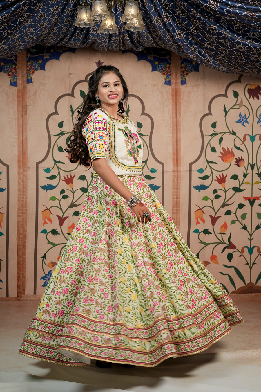 Off White Shreenathji Lehenga