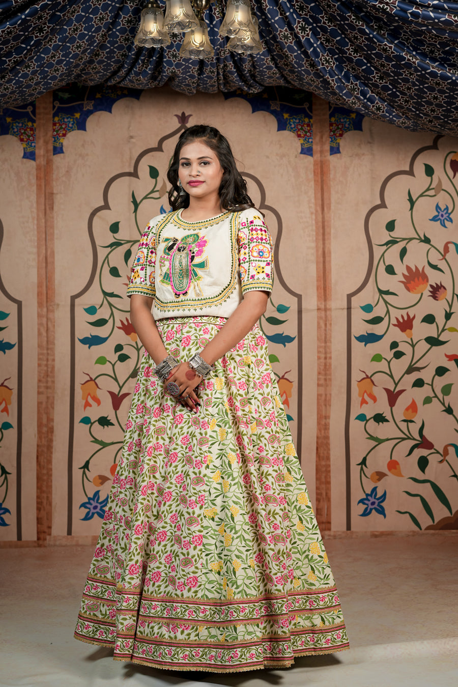 Off White Shreenathji Lehenga