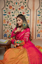 Orange ,Rani (Pink) Lehenga