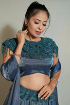 3d Blue Leave