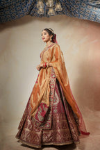 Peacock Maroon Lehenga