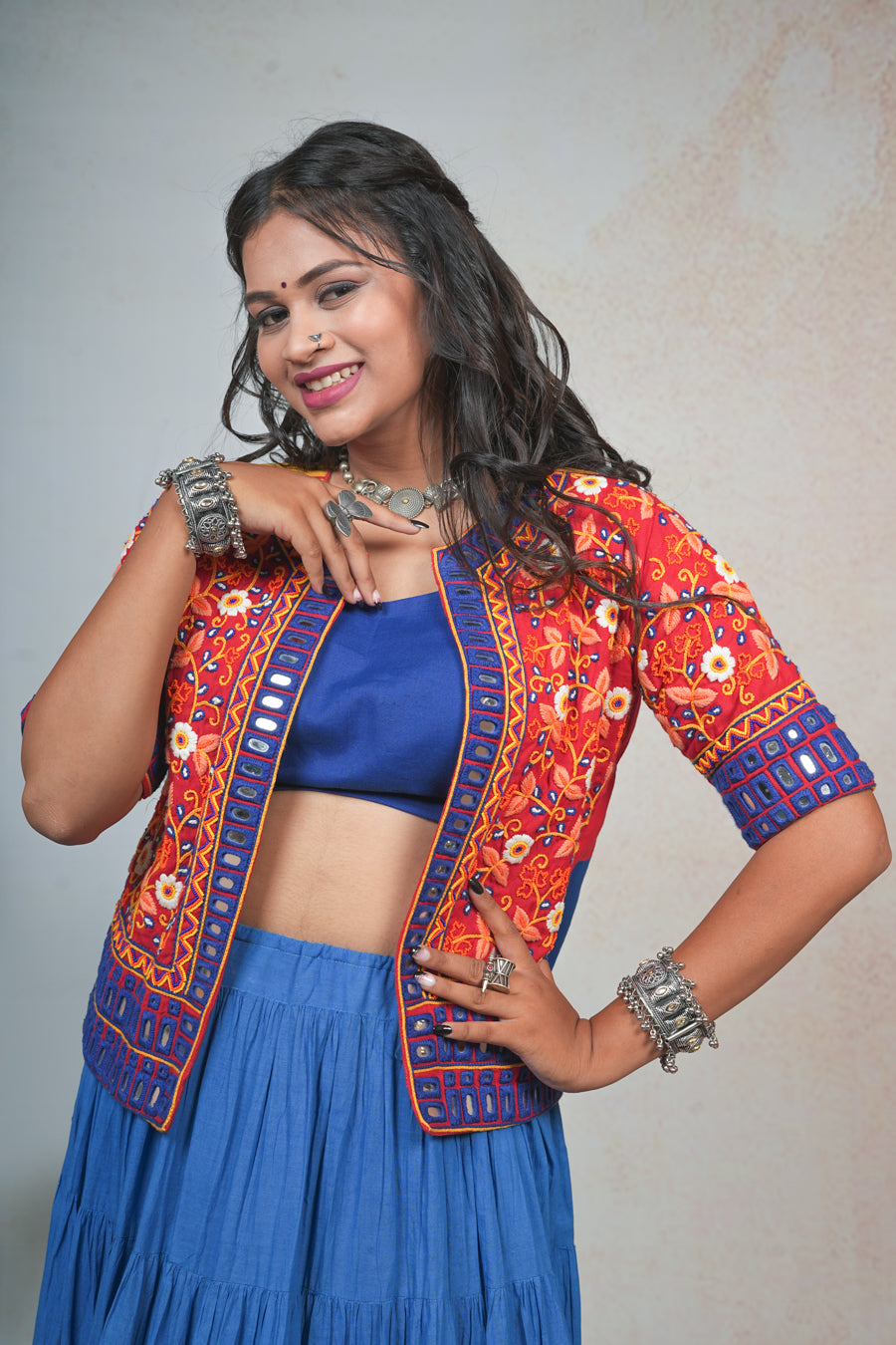 Blue and Red Mirror Jacket