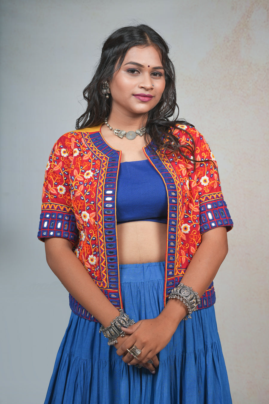 Blue and Red Mirror Jacket