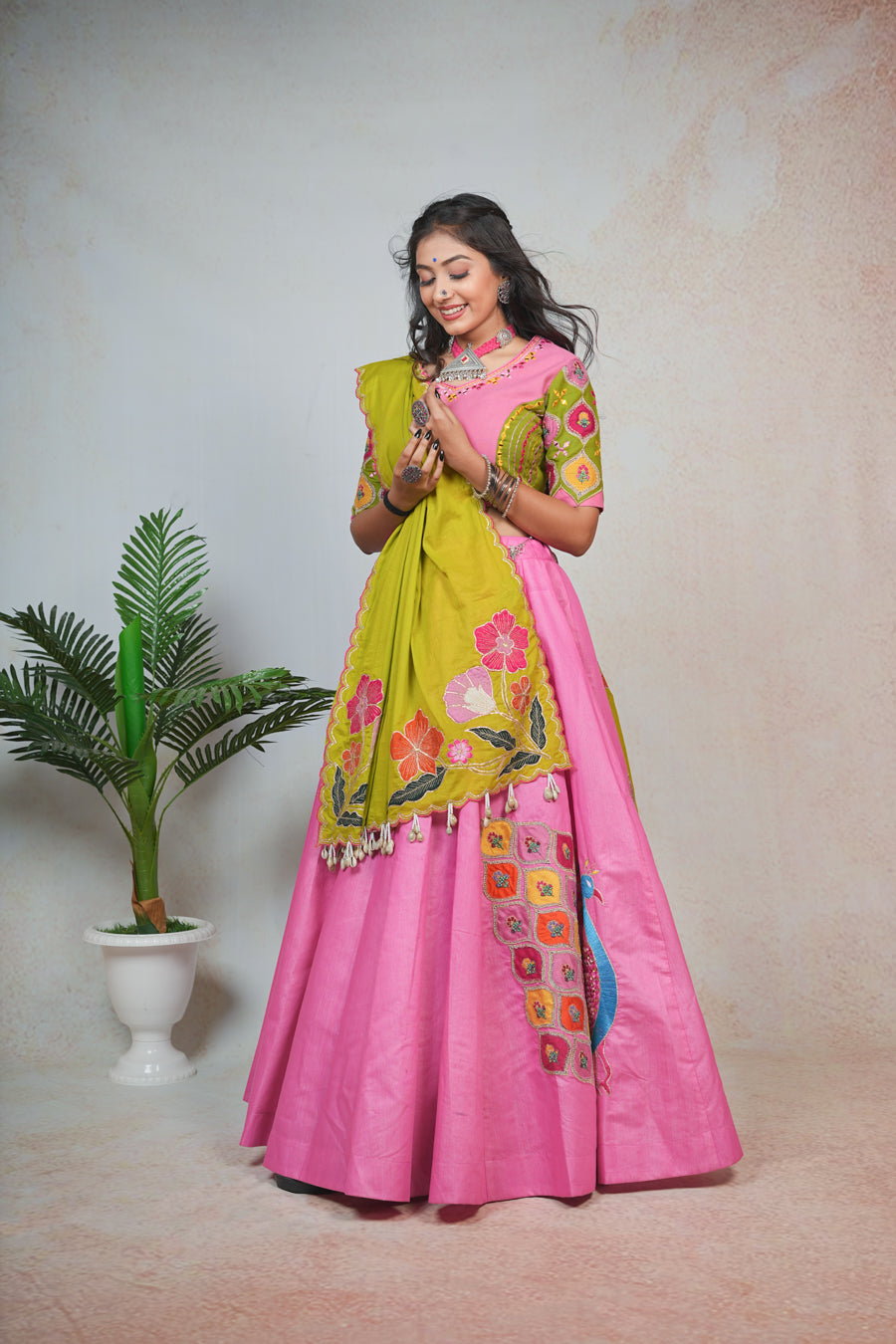 Baby Pink Flower Lehenga