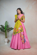 Baby Pink Flower Lehenga