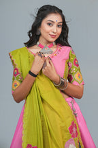 Baby Pink Flower Lehenga