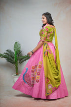Baby Pink Flower Lehenga