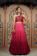 Maroon Shaded Off - Shoulder
