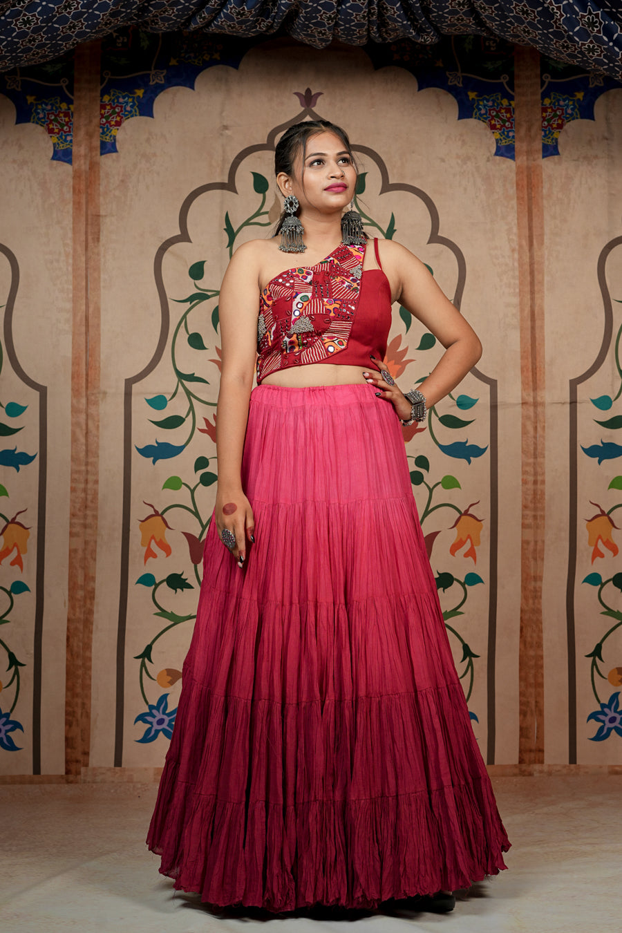 Maroon Shaded Off - Shoulder