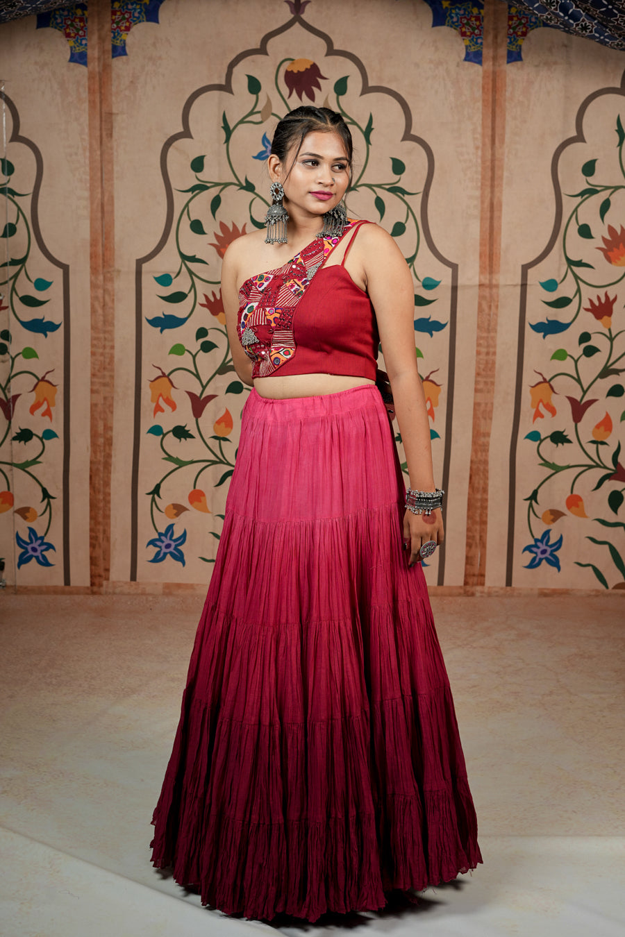 Maroon Shaded Off - Shoulder