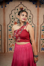 Maroon Shaded Off - Shoulder