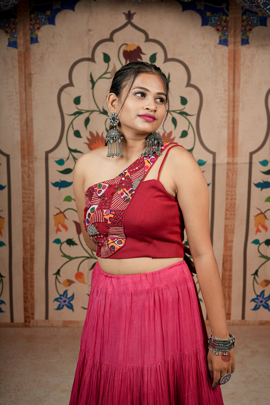 Maroon Shaded Off - Shoulder