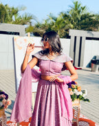 Pastel Pink Moti Work Lehenga