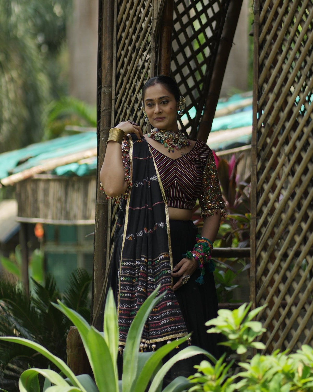 Black Sparrow lehenga