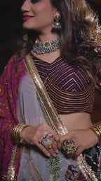 Black Lotus And Elephant Lehenga